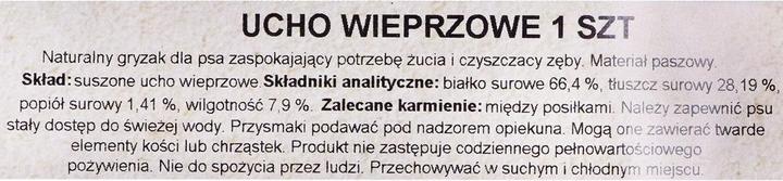 Immagine prodotto Petmex Masticatori per cani orecchio di maiale 40g 1pc. (Senior, 1 pz., 40 g)