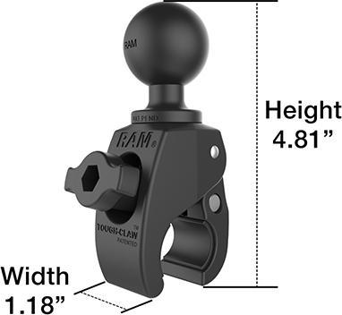 Actual product image Rammount RAM Clamp Jaw Mount