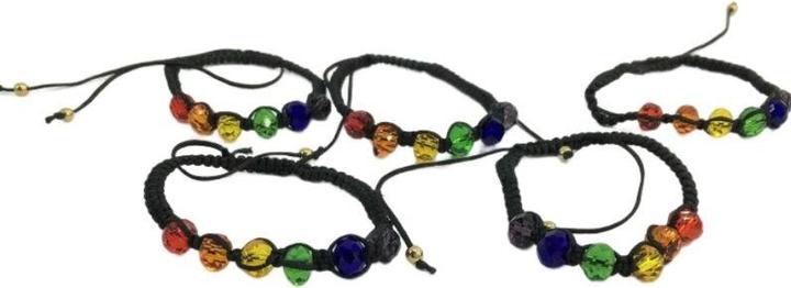 Actual product image Lgbt Flag Bead Bracelet (1 cm)