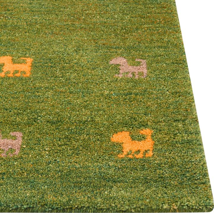 Produktbild Beliani Teppich Wolle grün 160 x 230 cm Tiermuster Hochflor YULAFI (160 x 230 cm)