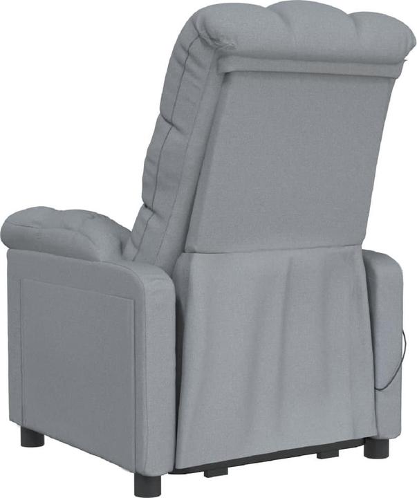 Produktbild VidaXL Massagesessel Fernsehsessel Relaxsessel Sessel Liegesessel Hellgrau Stoff