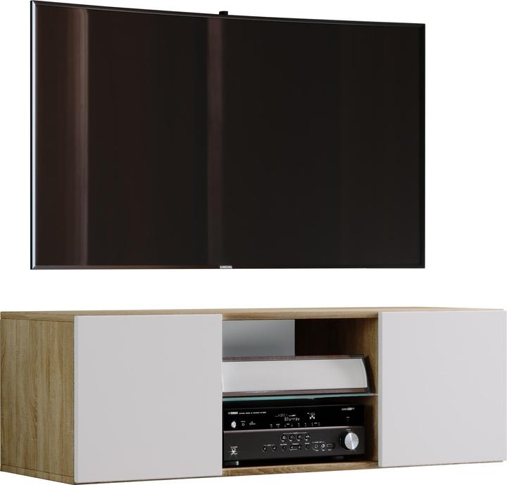 Actual product image VCM Wood TV wall lowboard television cabinet Jusa (95 x 36 x 40 cm)