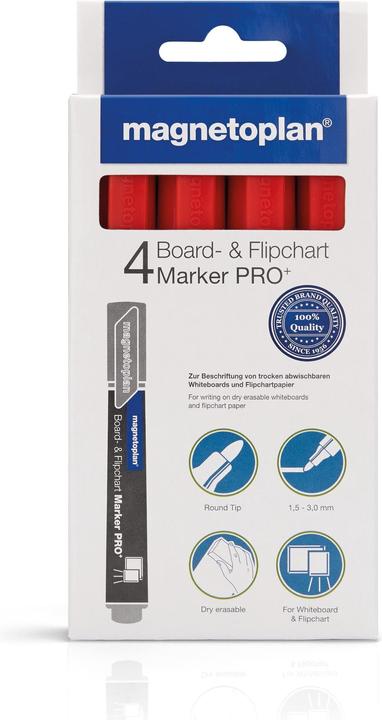 Actual product image Magnetoplan Board and flipchart markers (Red, 3 mm, 4 x)
