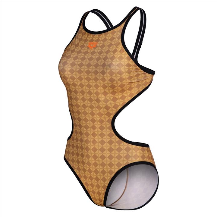Actual product image Arena W 50th Gold Swimsuit Tech One Back (32)