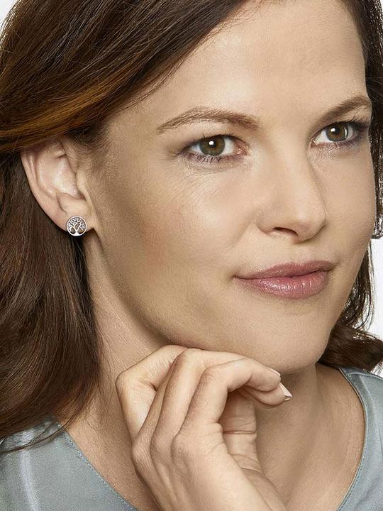 Image du produit Engelsrufer Boucles d'oreilles en argent Arbre de vie ERE-LILTREE-ST (L) (Argent 925 rhodié)