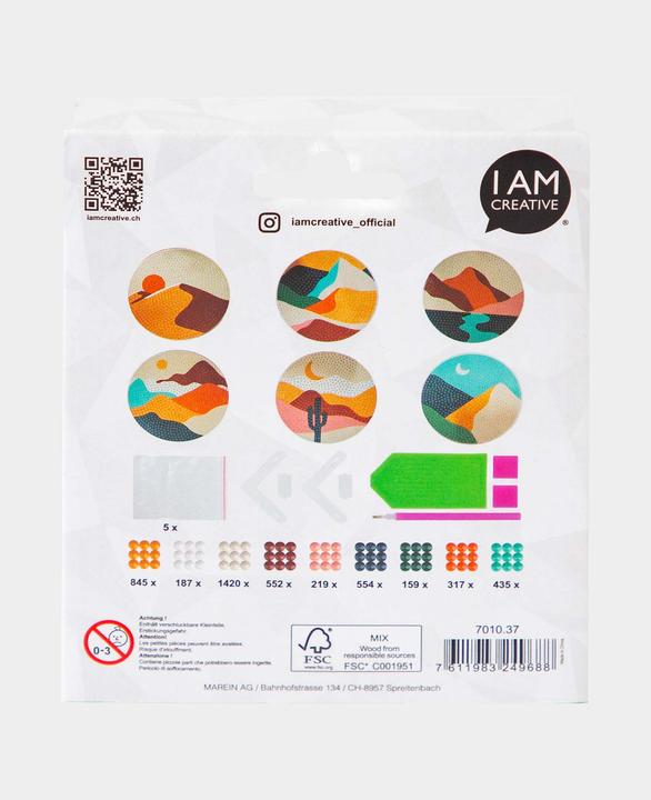 Actual product image I Am Creative Diamond Painting coaster, landscape