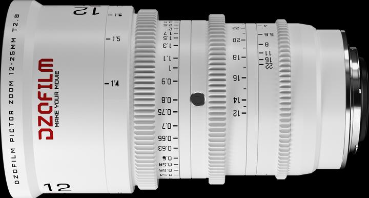 Actual product image Dzofilm Pictor Zoom 12-25 T2.8 White for PL/EF Mount (S35) (PL, full size)