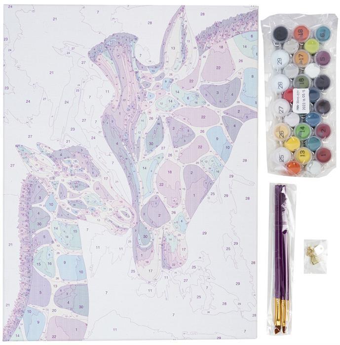 Actual product image Craft Buddy Painting by Numbers Picture Set 30x40cm Colourful Giraffes