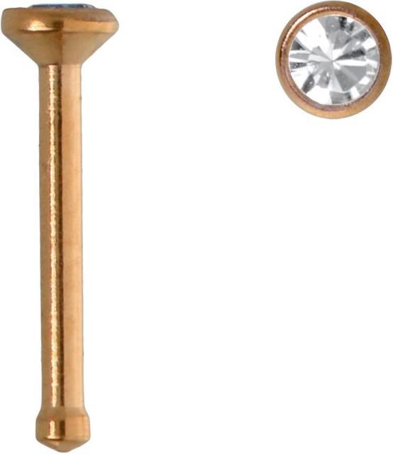 Immagine prodotto Bijouteria Piercing per naso (Rivestimento in PVD (colore oro), Acciaio chirurgico 316L, Cristallo premium)