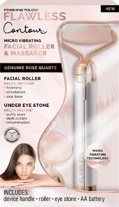 Immagine prodotto Flawless Rullo facciale di contorno con quarzo rosa bianco