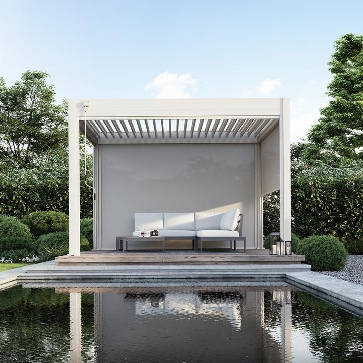 Image du produit Weide Pergola Classic 3x3.6m mit Lamellendach Sand (300 cm, 360 cm)
