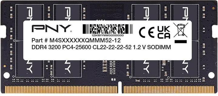 PNY Notebook memory Performance, SODIMM, DDR4, 16 GB, 3200 MHz, CL22 (MN16GSD43200-TB) (1 x 16GB, 3200 MHz, DDR4-RAM, SO-DIMM)