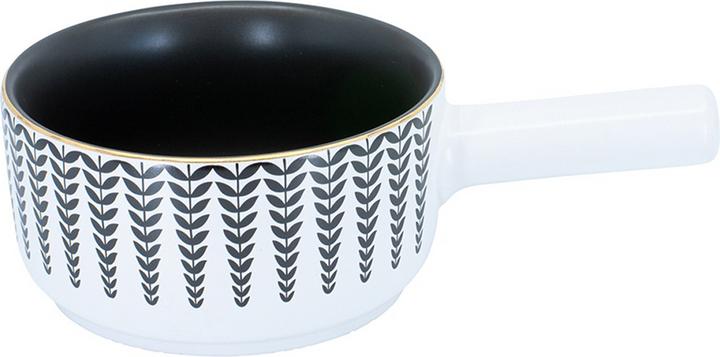 Kadastar Fondue-Caquelon Leaves Ø 16 cm, Weiss (0.80 l)