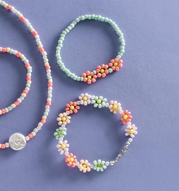 Actual product image Topp Sweet Flowers pearl jewellery set