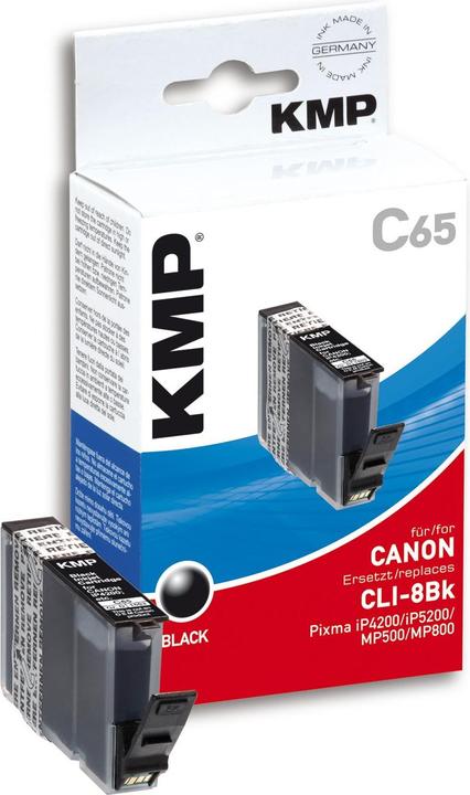 Actual product image KMP C65 Ink Cartridge compatible with Canon CLI-8 BK (FC)
