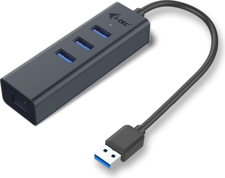 i-tec U3METALG3HUB (USB-A, 3 Porti)