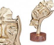 Giftdecor statuetta in metallo faccia a mano dorata con supp
