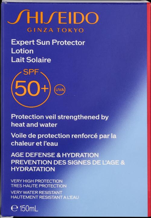 Actual product image Shiseido Expert Sun (Sun lotion, SPF 50+, 150 ml, 208 g)
