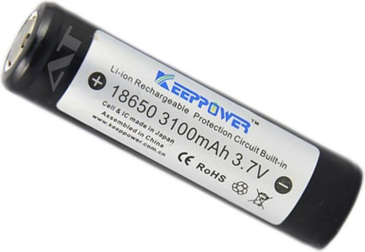 Image du produit Keeppower Accu 18650, protégé (1 pcs, 18650, 3100 mAh)