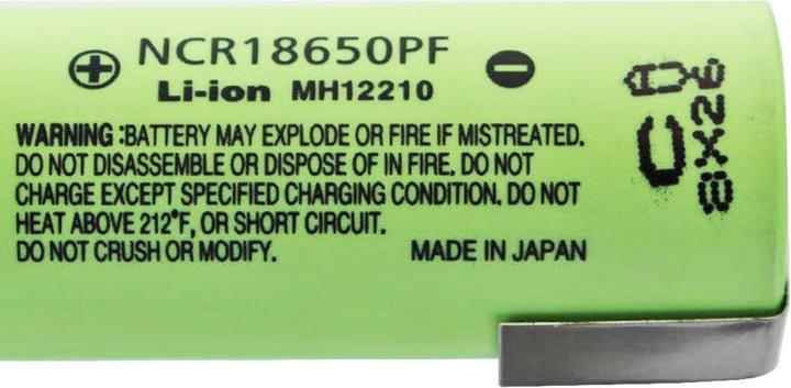 Immagine prodotto Panasonic Batteria NCR18650PF - (NCR18650PD) + etichetta a saldare Z (1 pz., 18650, 2900 mAh)
