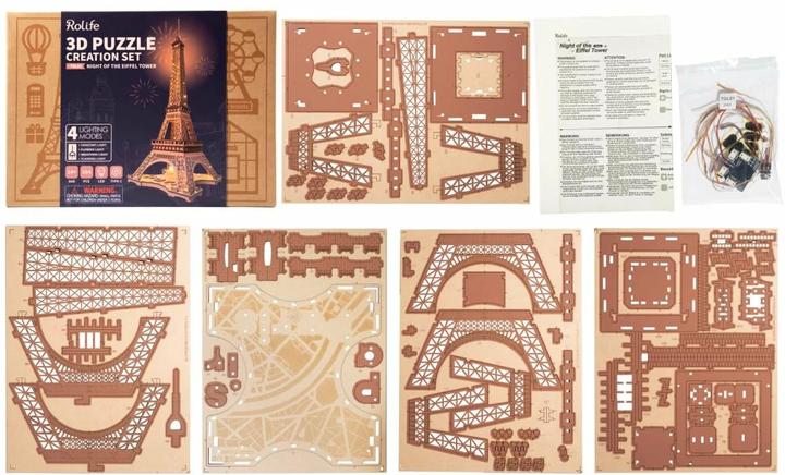 Produktbild Robotime Bausatz Night Of The Eiffeltower, Modell Art: Gebäude