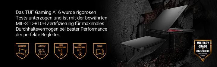Produktbild ASUS TUF Gaming A16 RTX 4070 (16", AMD Ryzen AI 9 HX 370, 32 GB, 1000 GB, DE)