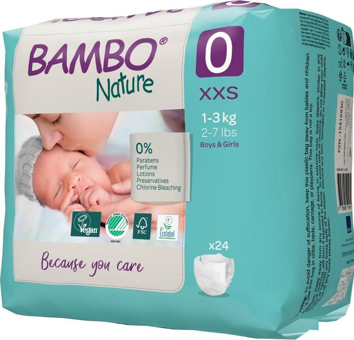 Actual product image Abena Bambo Premature 1-3kg (Size 0, Pack, 24 Piece)