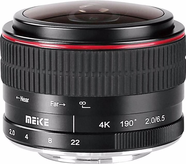 Immagine prodotto Meike 6,5 mm f/2,0 Fisheye, Sony E (Sony E, Full-frame, APS-C / DX)