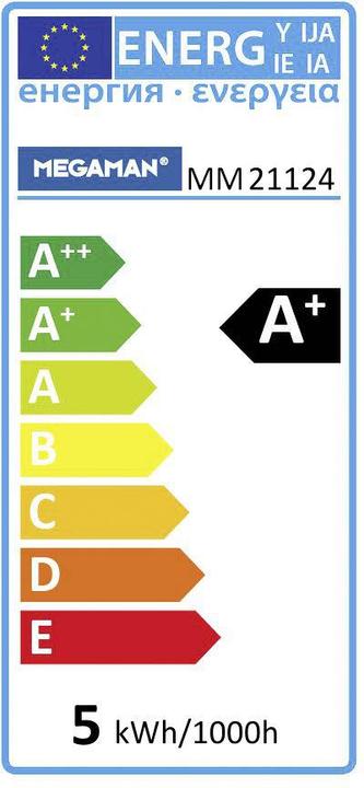Energie-Label Megaman E4 LED Warm Tropfenform dimmbar (E14, 5 W, 470 lm, 1 x, D)