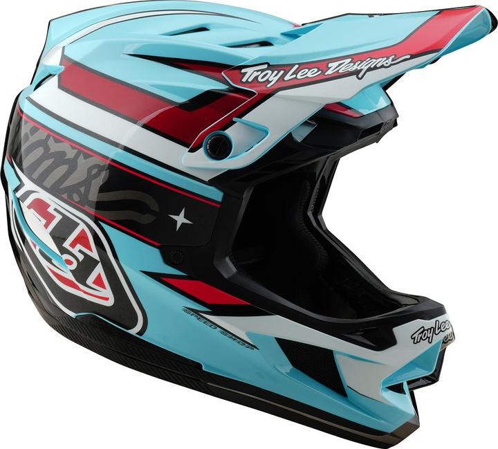 Produktbild Troy Lee Designs D4 Polyacrylite MIPS Helm, Linear, blue, S | 55-56cm