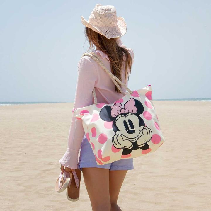 Produktbild Karactermania Minnie Maus Dots-Soleil Strandtasche, Rosa, 52 x 37 cm