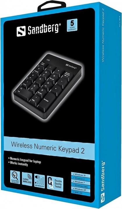 Produktbild Sandberg Numeric Keypad 2 (Nummernblock, Kabellos)