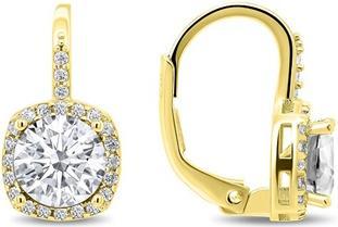 Actual product image Brilio Silver - Charming gold-plated earrings with zircons EA122Y