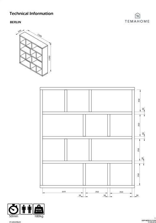Image du produit Temahome Berlin (150 x 34 x 159 cm)