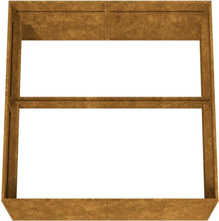 Produktbild VidaXL Pflanzkübel 80x80x40 cm Cortenstahl, Farbe: Rostig
