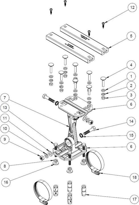 Actual product image HPE AP-ANT-MNT-5 AP-ANT-45 Azimuth and Elevation Ad JW022A