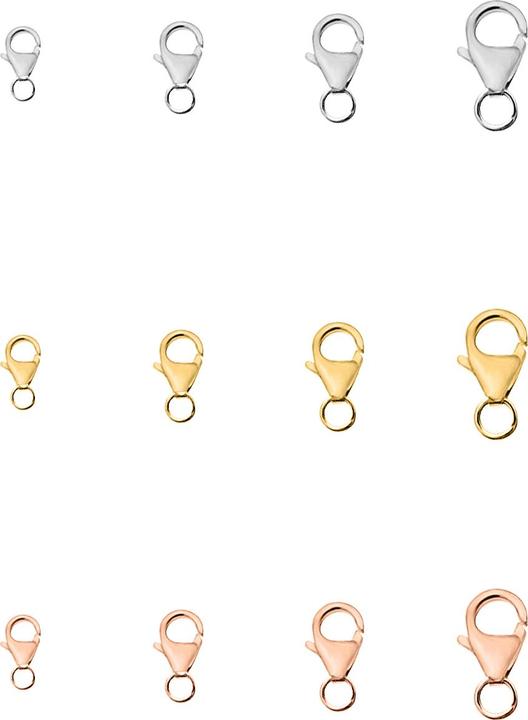 Actual product image Leyda Clasp Carabiner (Silver 925, gold-plated 750 / 18 K gold)