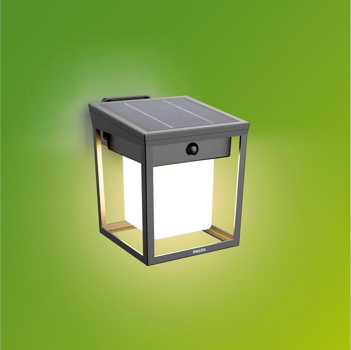Actual product image Philips Lighting Blaise 929004631501 Solar-Aussenwandleuchte 1.5 W Warmweiss Ant (250 lm, IP44)