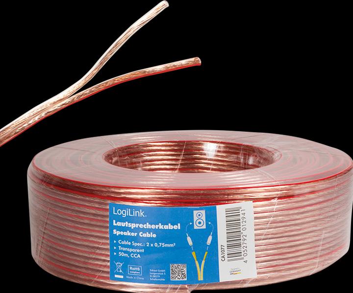 Immagine prodotto LogiLink CA Cavo per altoparlanti (50 m, 0.75 mm².)