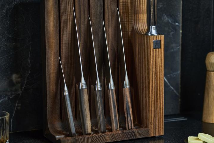 Actual product image Zwilling Twin 1731 knife block 7 pcs. brown, ash