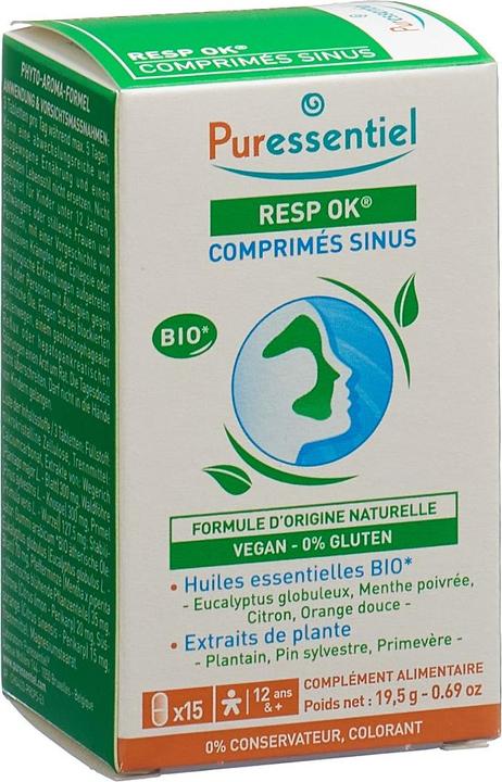 Produktbild Puressentiel Atemwege Sinus Tabl (15 Stück, Tabletten, 77 g)