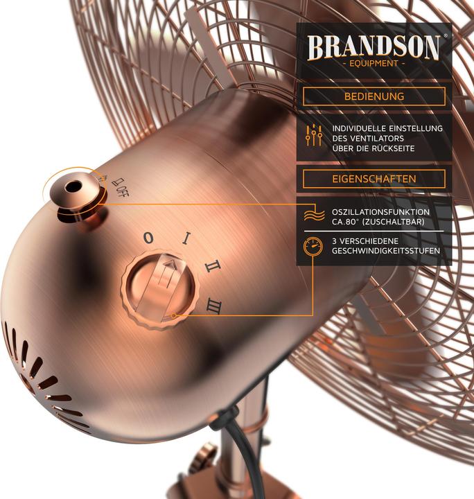 Image du produit Brandson Ventilateur sur pied 49cm Ø, ventilateur 60W, trépied, boîtier métallique, ventilateur sur trépied (64 dB)