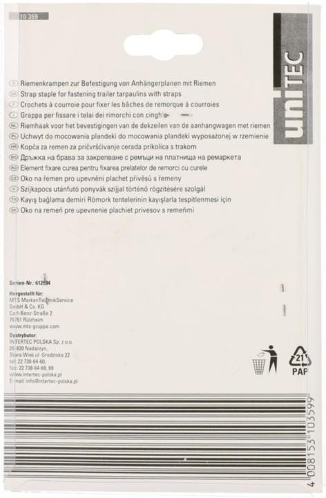 Produktbild Unitec Riemenkrampen