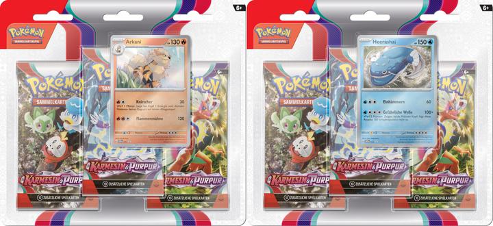 Pokémon Pokemon Karmesin & Purpur 3-Pack Blister (Deutsch, Blister Pack)
