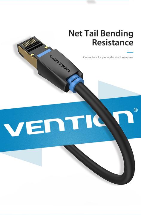 Produktbild Vention Category 8 SFTP Network Cable IKABK 8m Black (S/FTP, CAT8.1, 8 m)