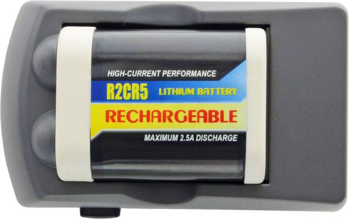 Actual product image AccuCell Quick charger 2CR5 PowerSet including the Li-ion battery 2CR5, 2CR5M, 2-CR5 M (1 pcs., 2CR5, 600 mAh, Battery + charger)