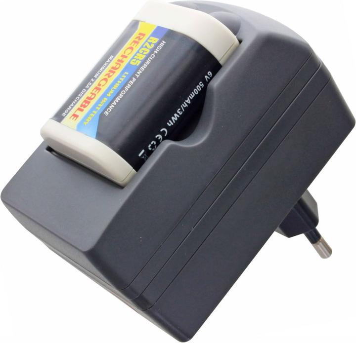 Actual product image AccuCell Quick charger 2CR5 PowerSet including the Li-ion battery 2CR5, 2CR5M, 2-CR5 M (1 pcs., 2CR5, 600 mAh, Battery + charger)