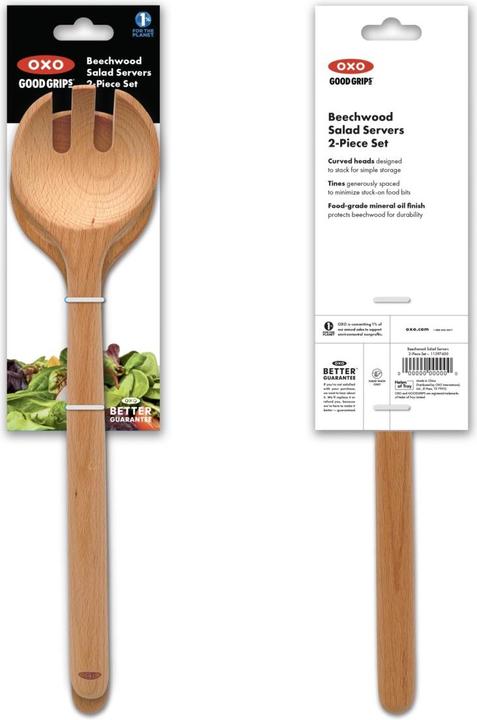 Produktbild OXO Good Grips Salatbesteck aus Buchenholz, 2-teilig (Salatbesteck)