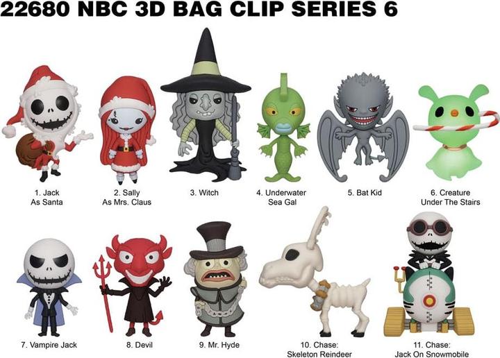 Monogram Int. Nightmare before Christmas 3D PVC-Taschenanhänger Series 6 Display (24)