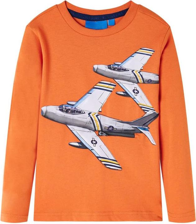 Produktbild VidaXL Kinder-Langarmshirt Dunkelorange 116,Material: 100 (116)